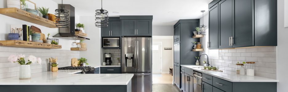 Transitional Galley Kitchen Remodel, Kitchen Cabinets Apple Valley Mn