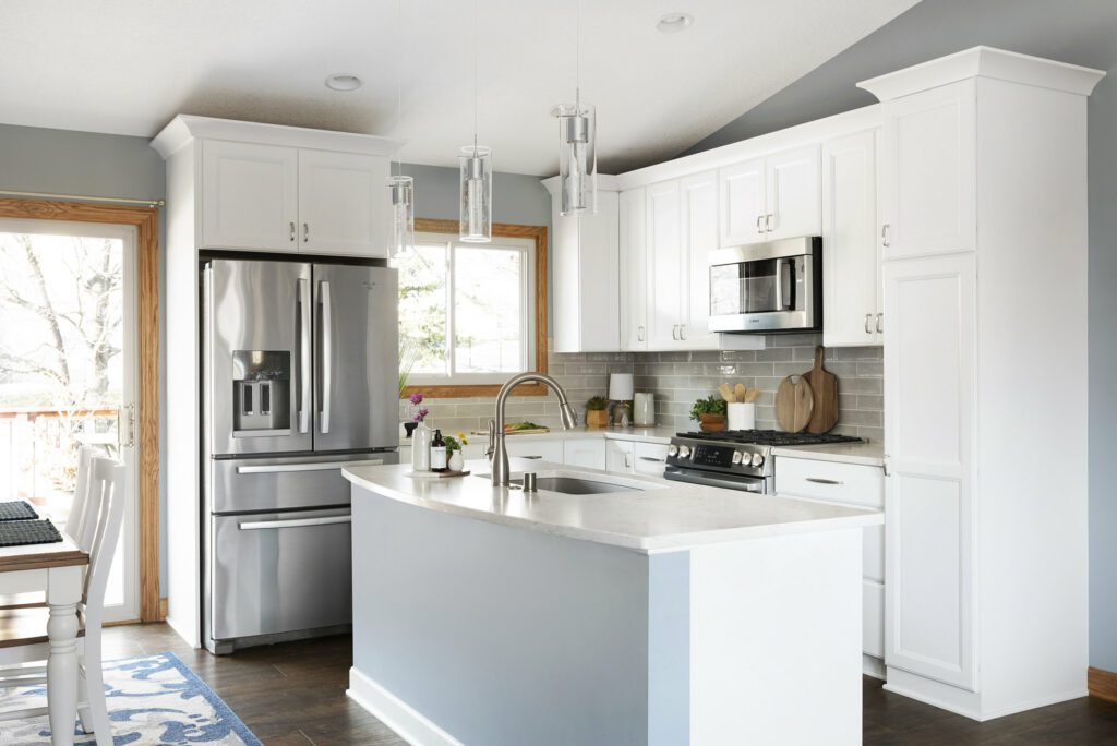 Before and After: All White Kitchen Remodel in Lakeville, MN - White ...