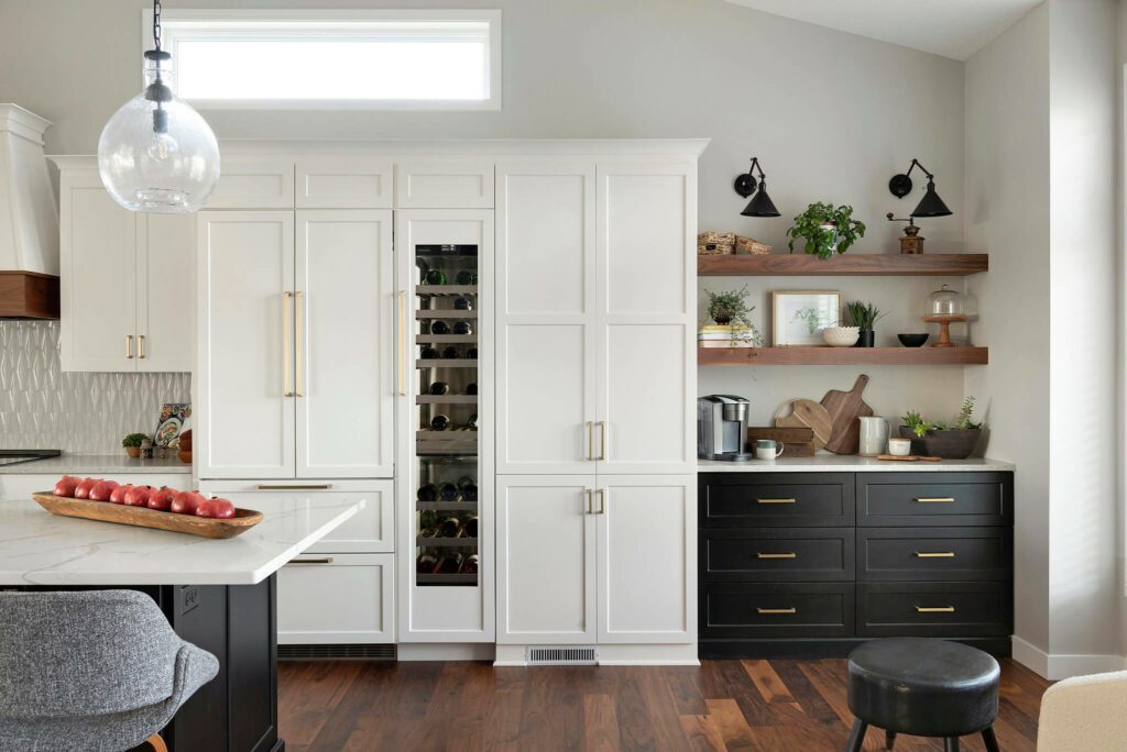 Lakeville, MN kitchen remodel with wine fridge