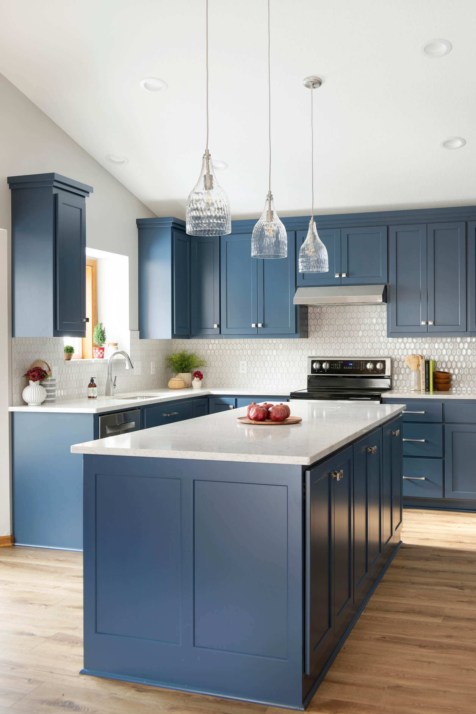 Blue & Brass Kitchen Remodel - Transitional - Kitchen - Houston - by  Wamhoff Design, Build