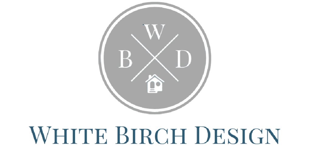 white birch design logo header with text