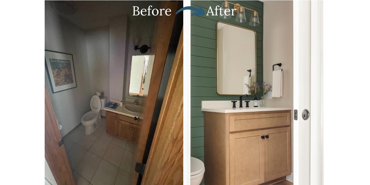 Eagan, MN Remodeler Before and After Photos - Powder Room Bathroom