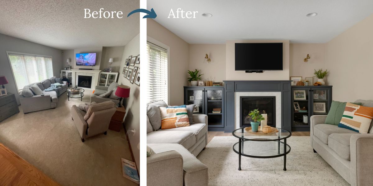 Eagan, MN Remodeler Before and After Photos - Living Room